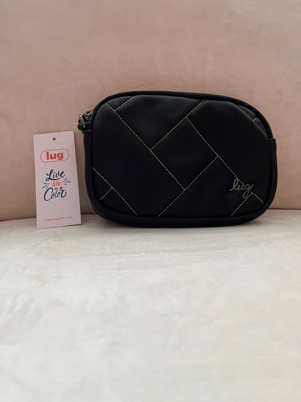 LUG - Coupe Matte Luxe VL Convertible Crossbody in Black Icepop Stitch